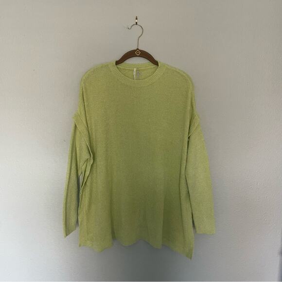 Lime Green Teddy Bear Sweater Loungewear NWT - Picture 1 of 8